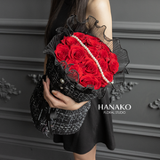 Vday Hepburn Red Rose Bouquet