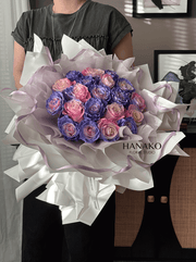 Vday Ballet Bloom Rose Bouquet - Purple