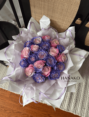 Vday Ballet Bloom Rose Bouquet - Purple