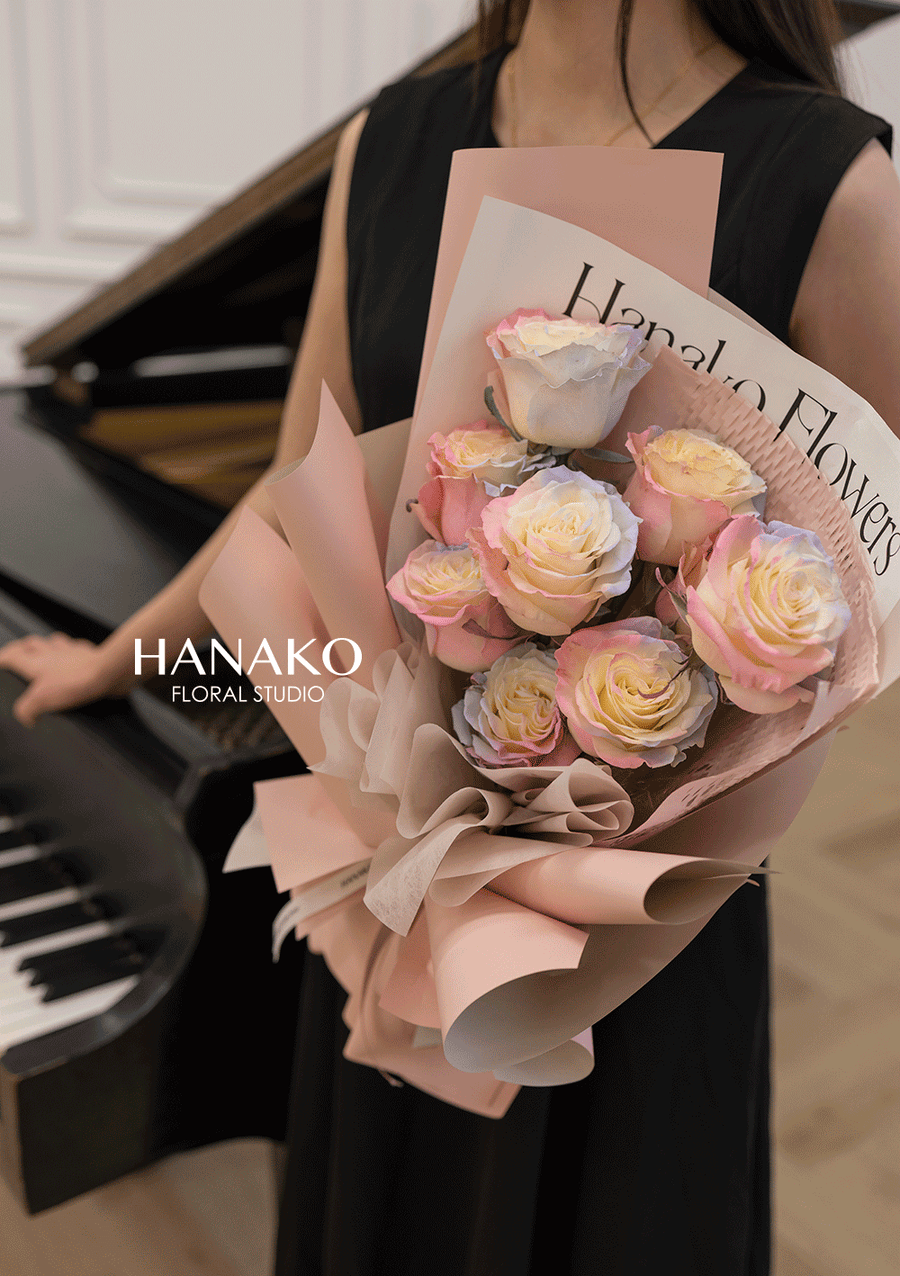 9/19 Tinted Mermaid Rose Bouquet(Pre-order, 5 Days in Advance)