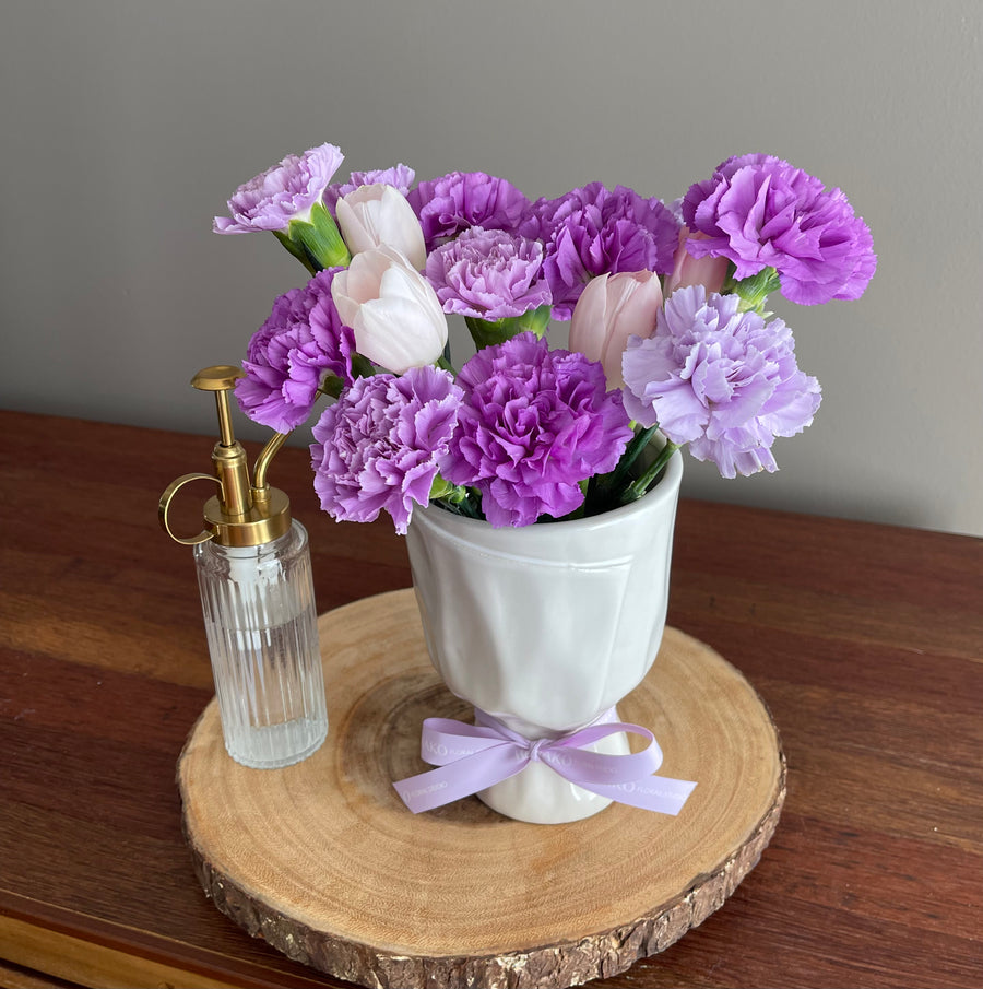 Mother's Day Purple Flowers Pot