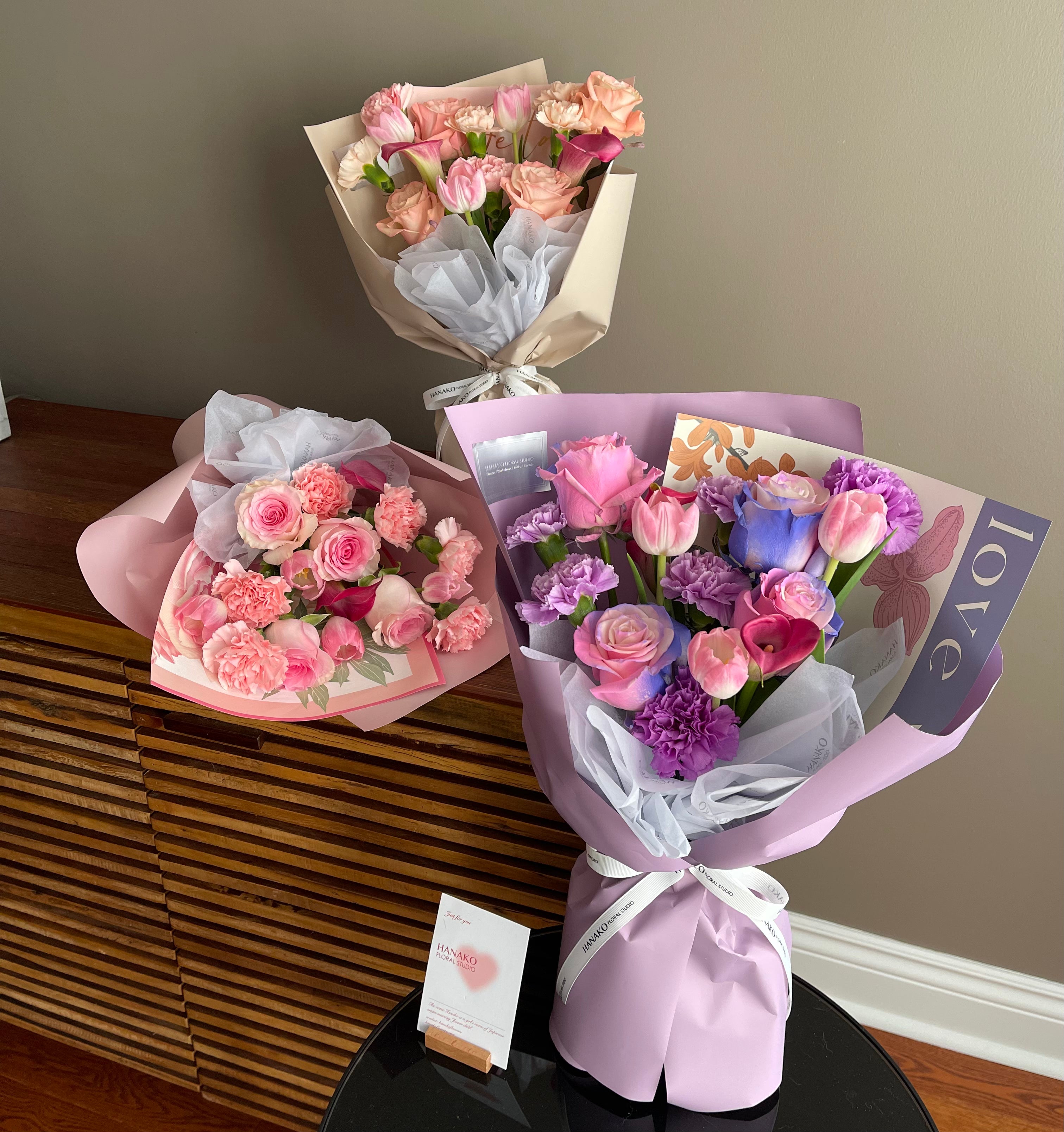 Mother's Day Assorted Pink Flower Bouquet – Hanako Floral Studio