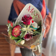 Winter Penguin Christmas Fresh Flower Bouquet