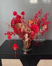 Lunar New Year Artificial Flower Bucket Style C