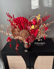 Lunar New Year Artificial Flower Bucket Style B